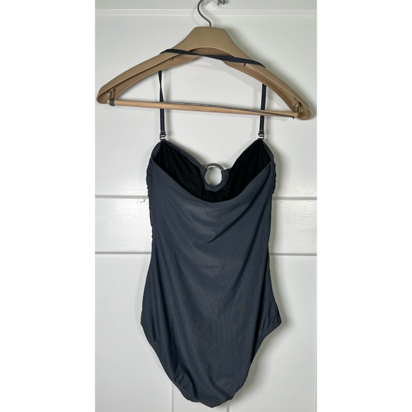 Michael Kors 1 piece Swimsuit Halter Gray Size 6 - Picture 2 of 12